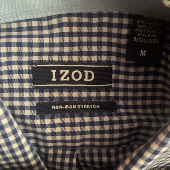IZOD Classic Mens Classic Fit Long Sleeve Plaid Button-Down Shirt - Picture 7 of 9